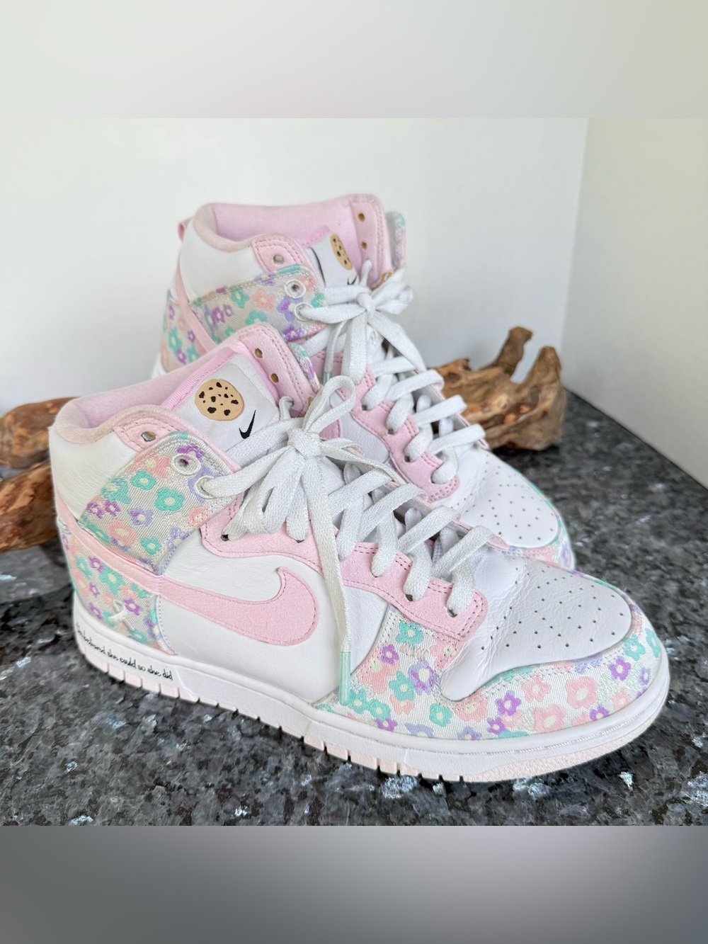 Nike x Doernbecher XIX Dunk High 'White Pink' size 11, cookie sneaker